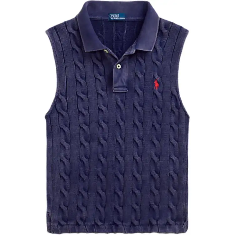 Polo Ralph Lauren Short navy polo sleevless, slim fit