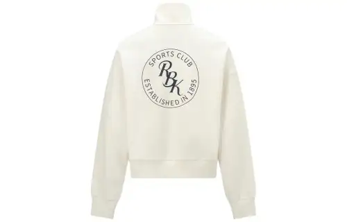 Reebok Sweatshirts Women's Ecru Half Open Collar Moderate Regular