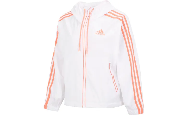 Adidas Jackets Women's White Hooded Moderate Other