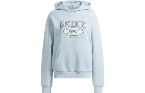 Reebok CL AE BIG LOGO FT HOODIE Sweatshirt Women's Light Blue