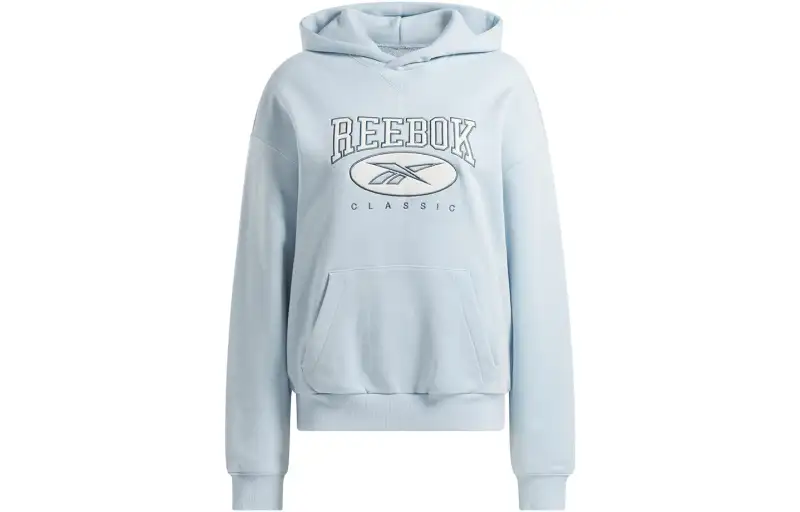 Reebok CL AE BIG LOGO FT HOODIE Sweatshirt Women's Light Blue