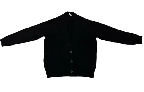 HERMES Knitwear Women's Black V Neck Moderate Cardigan