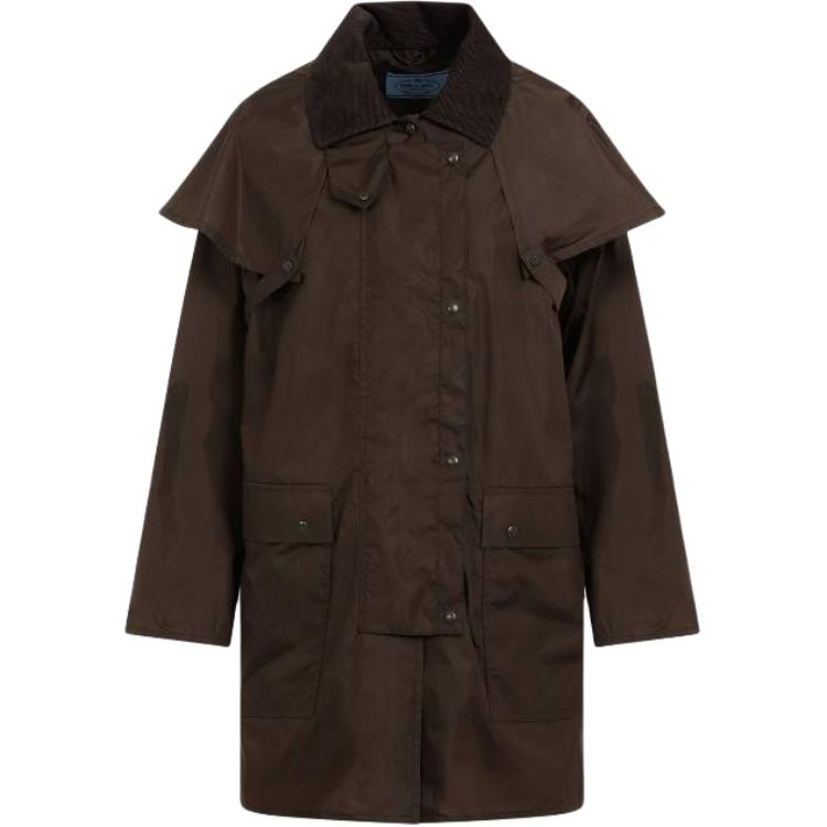 PRADA Prada, long long-sleeve with zipper, brown jacket, mid-length