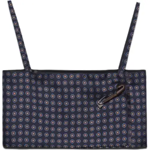 PRADA Printed Silk Twill Top Camisole Women's Marine Blue