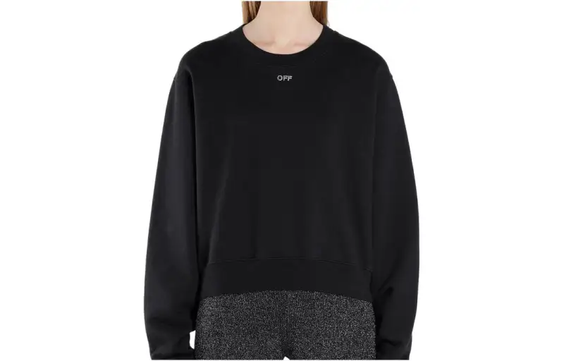 OFF WHITE Sweatshirt Regular Fit Women's Black