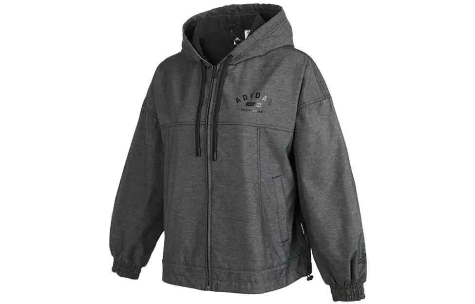 Adidas Jackets Women's Black Hooded (Non-detachable) Moderate
