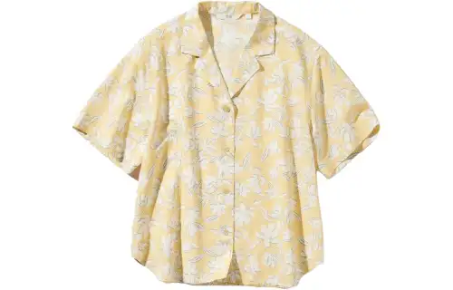 UNIQLO Shirt Women's Apricot Yellow