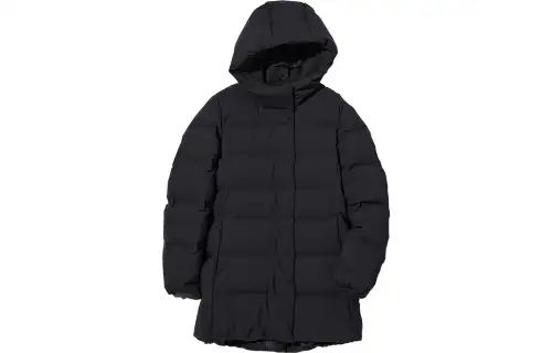 UNIQLO Down Jackets Women's Black Hooded Thickened Other