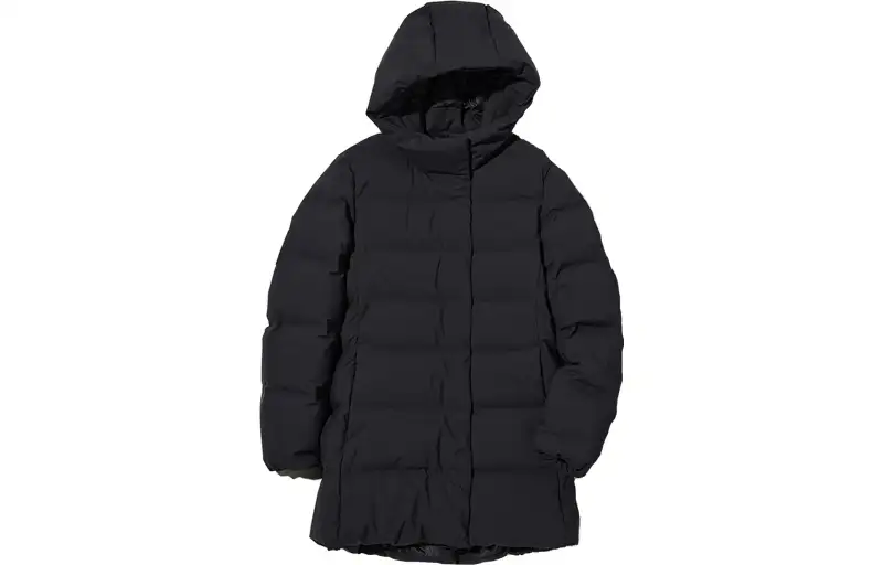 UNIQLO Down Jackets Women's Black Hooded Thickened Other