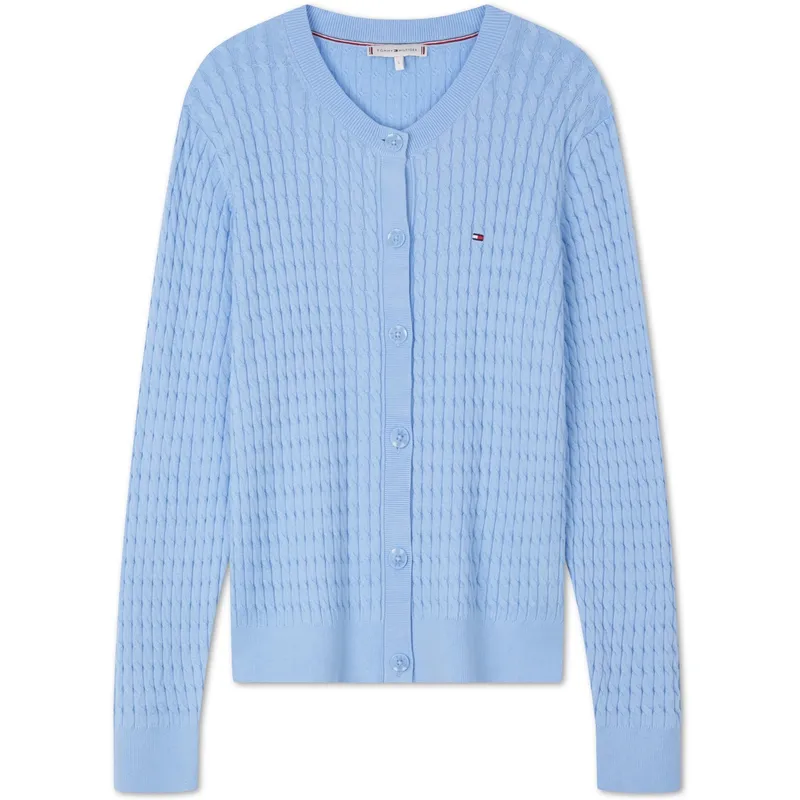 Tommy Hilfiger crew-neck cable-knit cardigan
