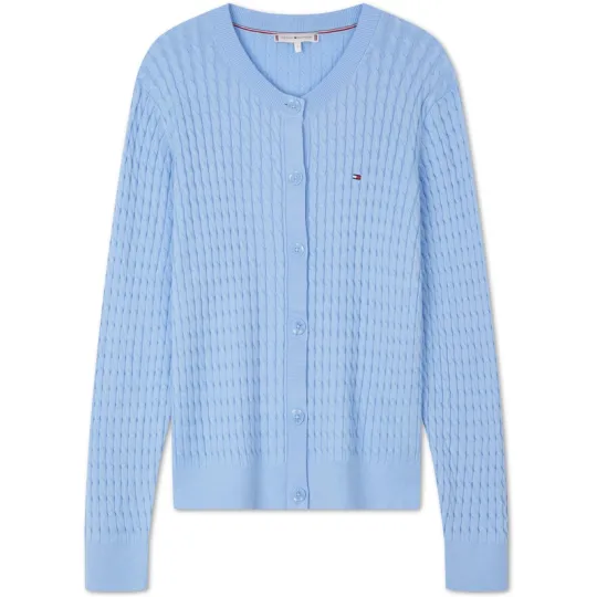 Tommy Hilfiger crew-neck cable-knit cardigan