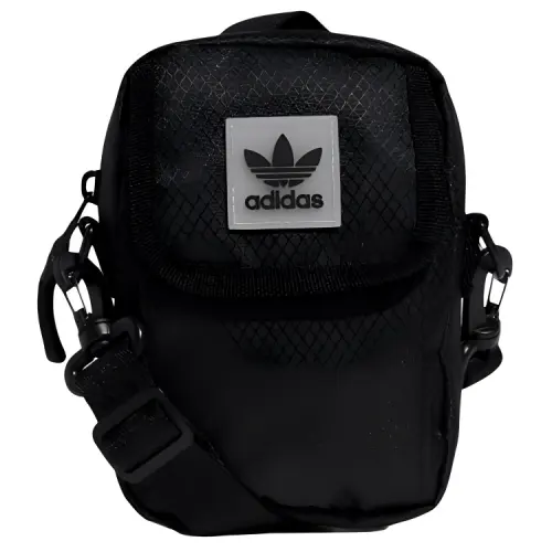 Adidas Originals Cow Leather Crossbody Bag, Shoulder Bag Regular Unisex Pure Black