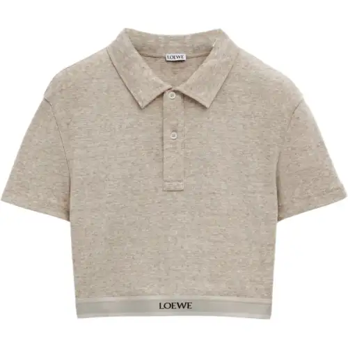 LOEWE Cropped Polo 'Beige'