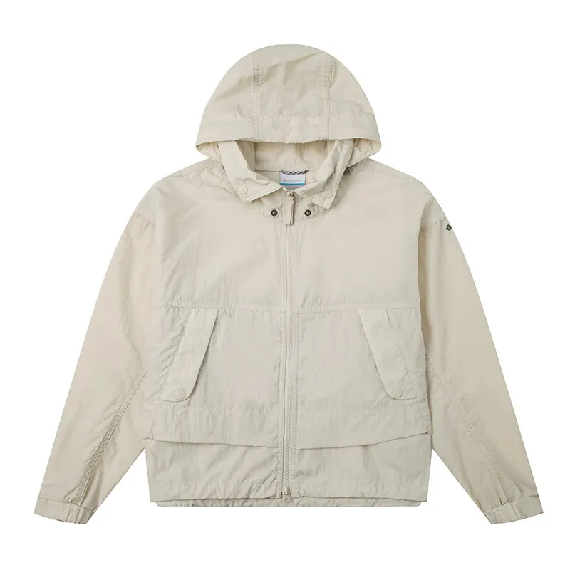 Columbia Jackets Women's Ecru Hooded Moderate Other