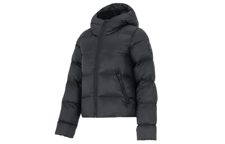 Under Armour Down Jackets Women's Black Hooded Moderate Nipped-in Waist