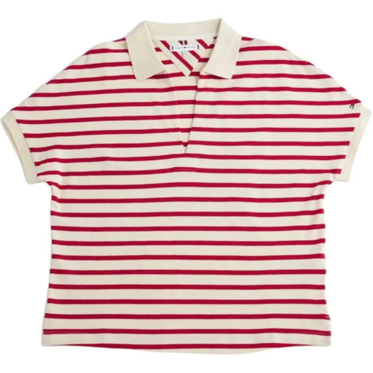 Tommy Hilfiger Striped V Neck Polo Shirt