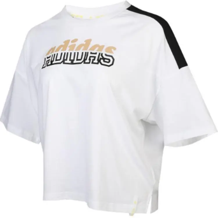 Adidas Drop Shoulder Sleeve T Shirt Women's White