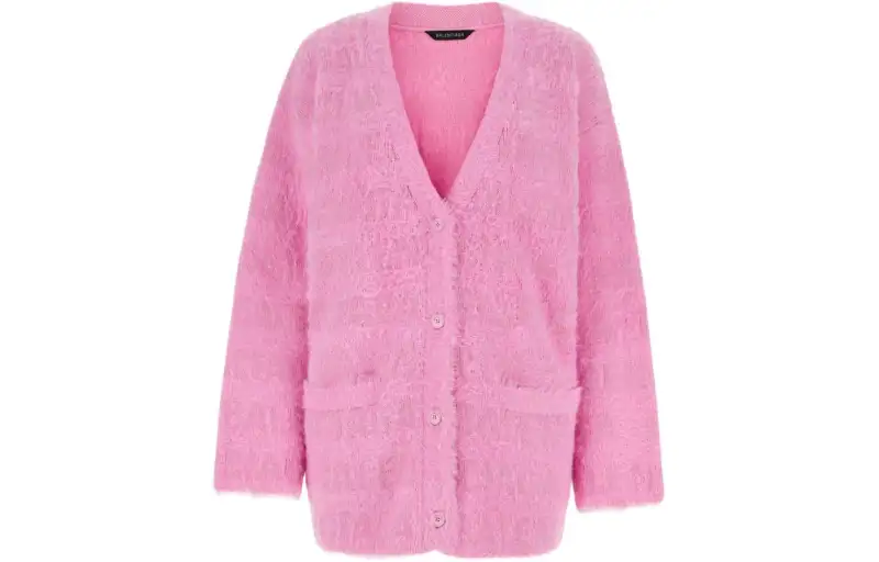 Balenciaga V Neck Oversized Knit Cardigan