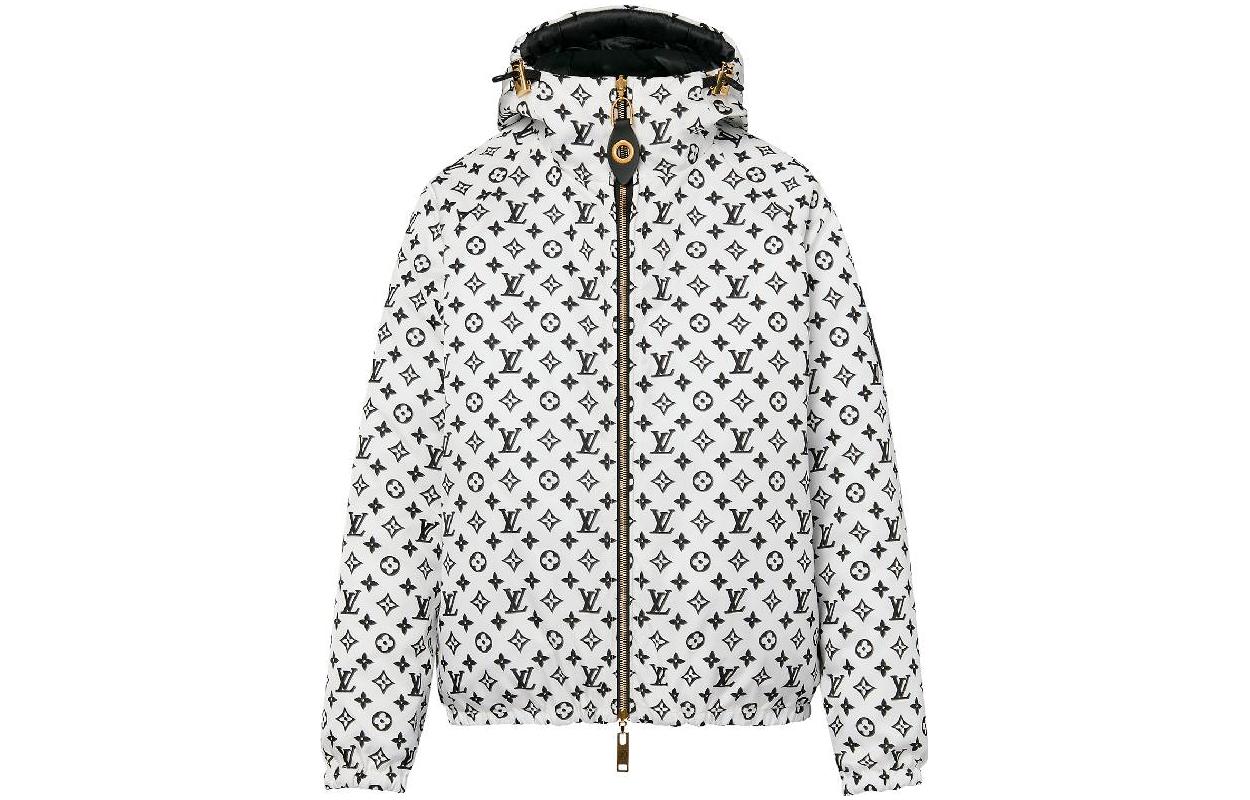 LOUIS VUITTON Reversible Pinstripe Nylon Hooded Jacket