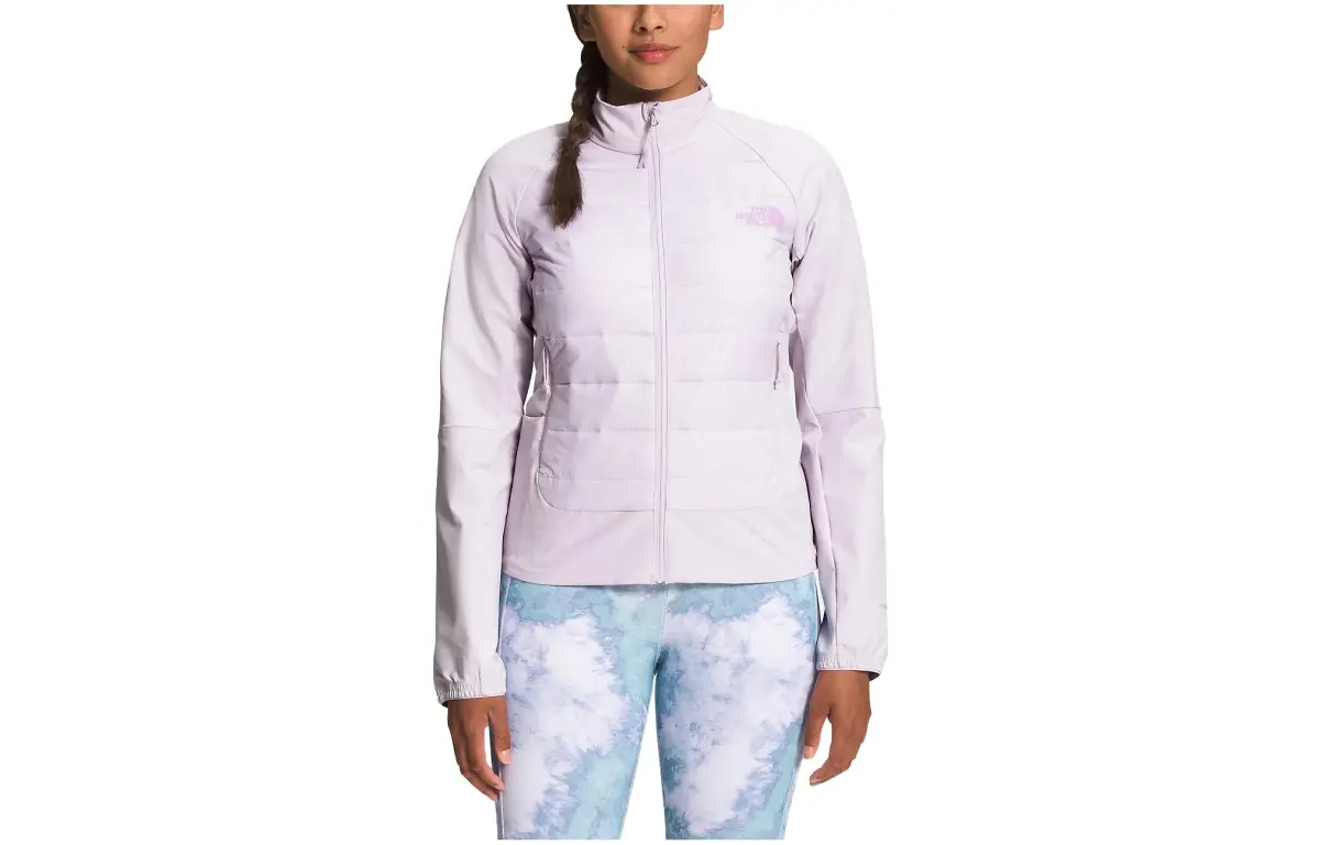 THE NORTH FACE Jackets Women's Light Purple Stand Collar Moderate Nipped-in Waist