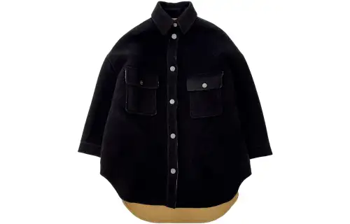 LOEWE Jackets Women's Black Square Collar Moderate Other