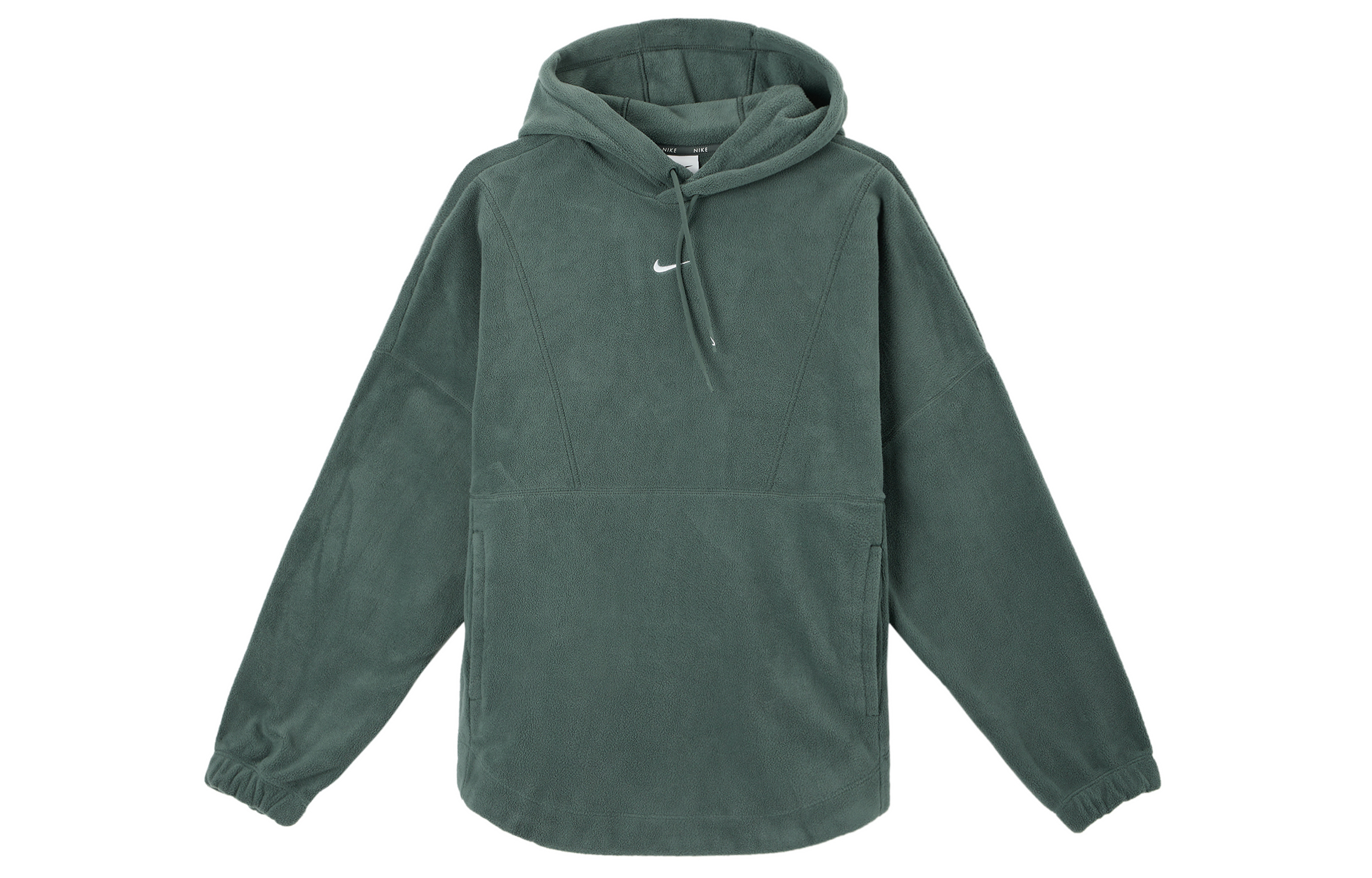 Женское худи Nike Therma-FIT One OVERSIZE (зелено-белое)