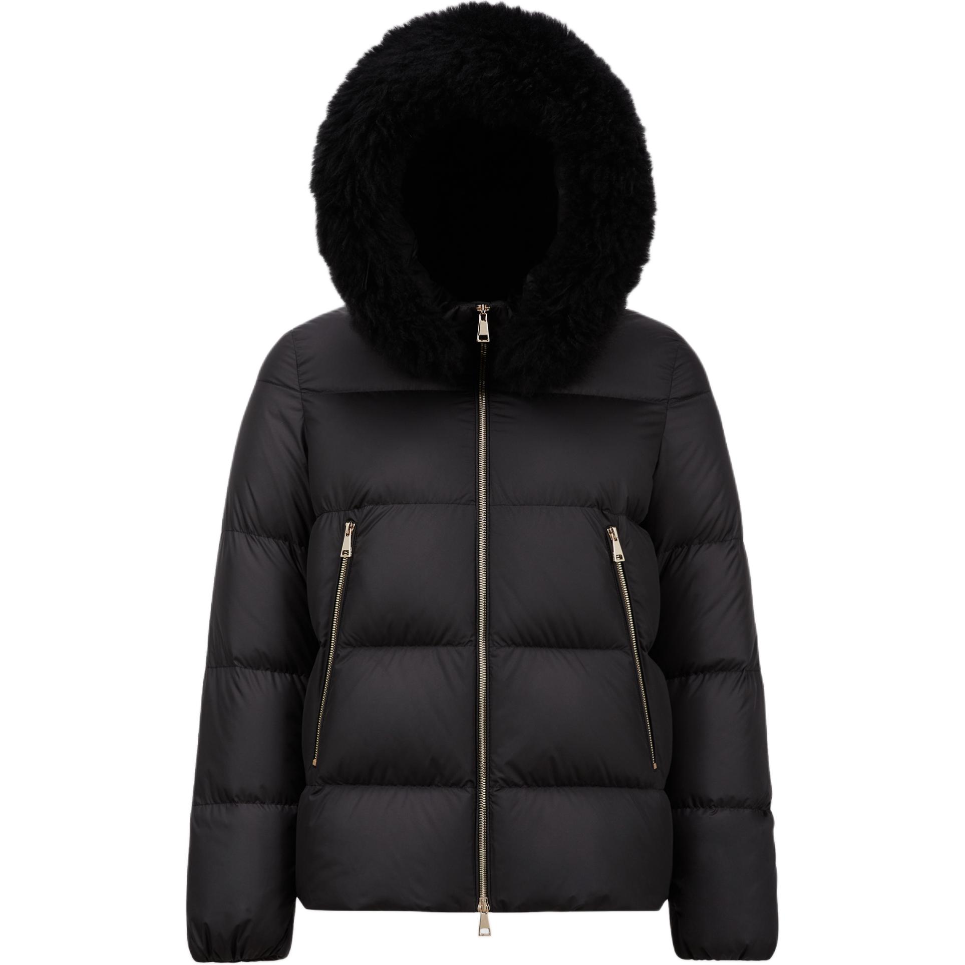 Женский пуховик Moncler Laichefur (черный)