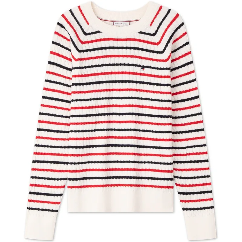 Tommy Hilfiger cable-knit crew-neck sweater