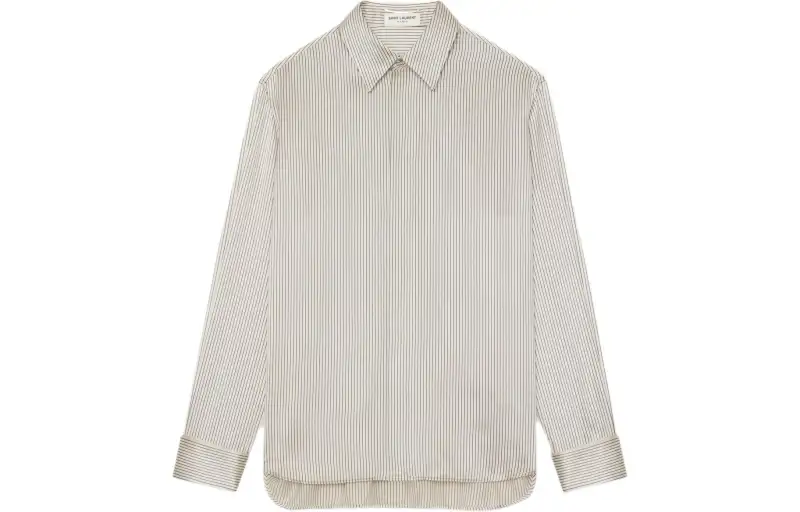 SAINT LAURENT Striped Long-Sleeved Shirt