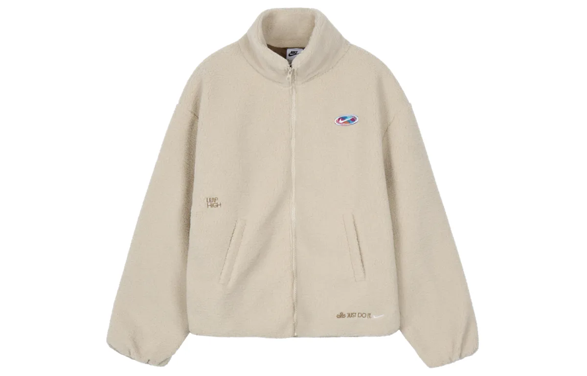 Nike Chinese New Year Jackets Women's Dune White Stand Collar Moderate Other