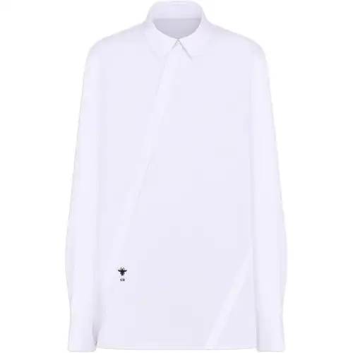 DIOR Shirts Women's White Lapel Moderate