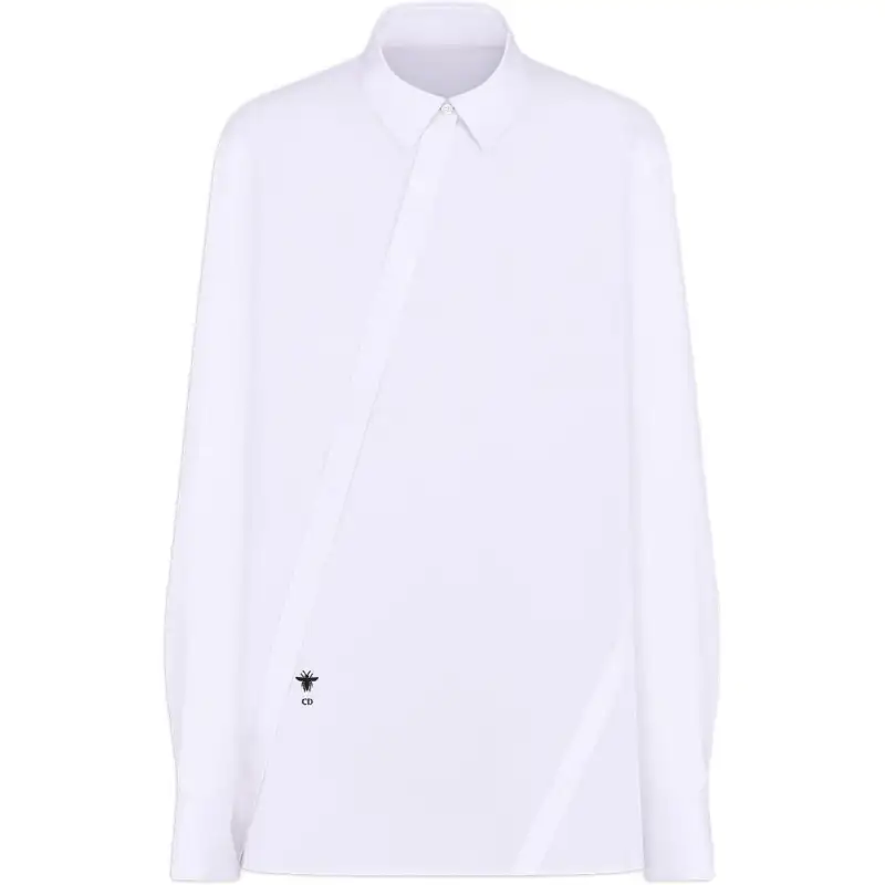 DIOR Shirts Women's White Lapel Moderate