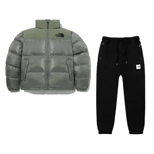 THE NORTH FACE Stand Collar Zippered Fleece Lined Long Sleeved Mid Rise Lace Up Pants Casual Sportswear Unisex