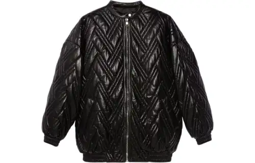 GUCCI Jackets Women's Black Crew Neck Moderate Other