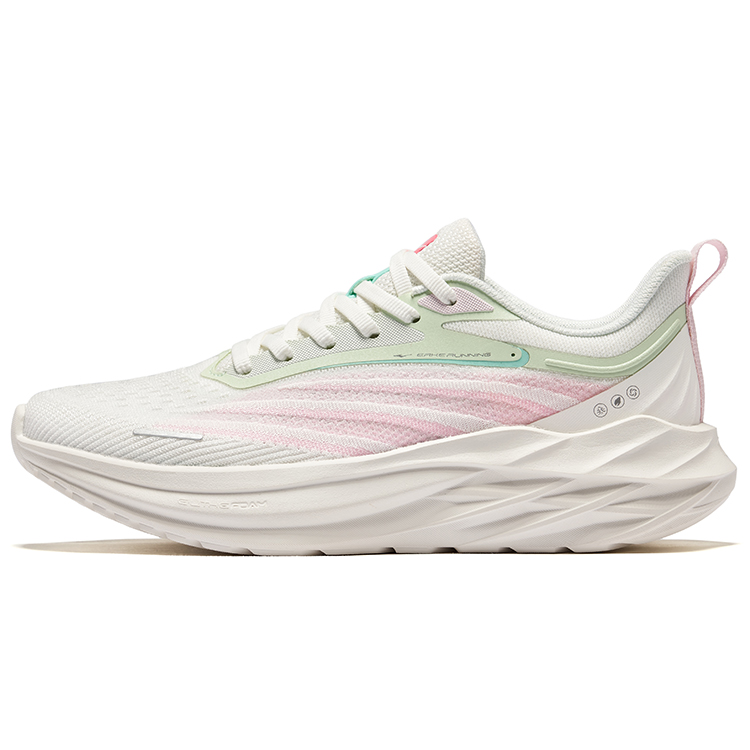 Erke Shadow 3.0 Cushioning Rebound Breathable Low top City Commuting Running Shoes Women’s White Pink