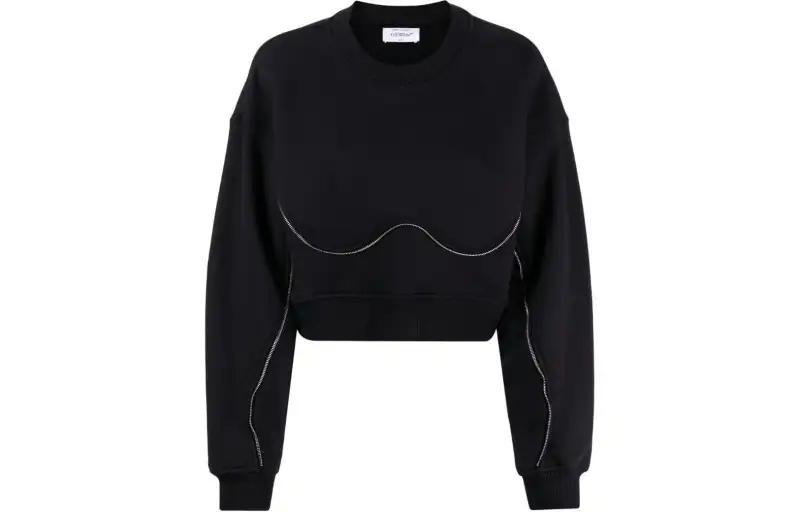 OFF-WHITE Zipped Cropped Sweatshirt