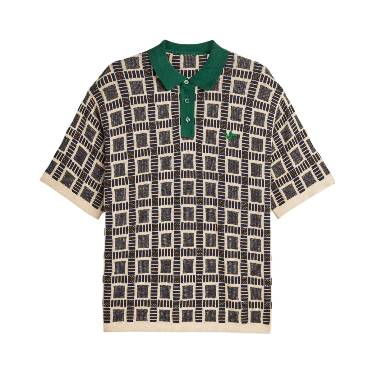 Adidas Originals x Brain Dead Trefoil Polo Shirt Unisex Dust Sand
