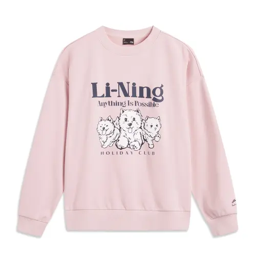Li Ning Sports Life Collection Sweatshirt Women's Light Blush Pink