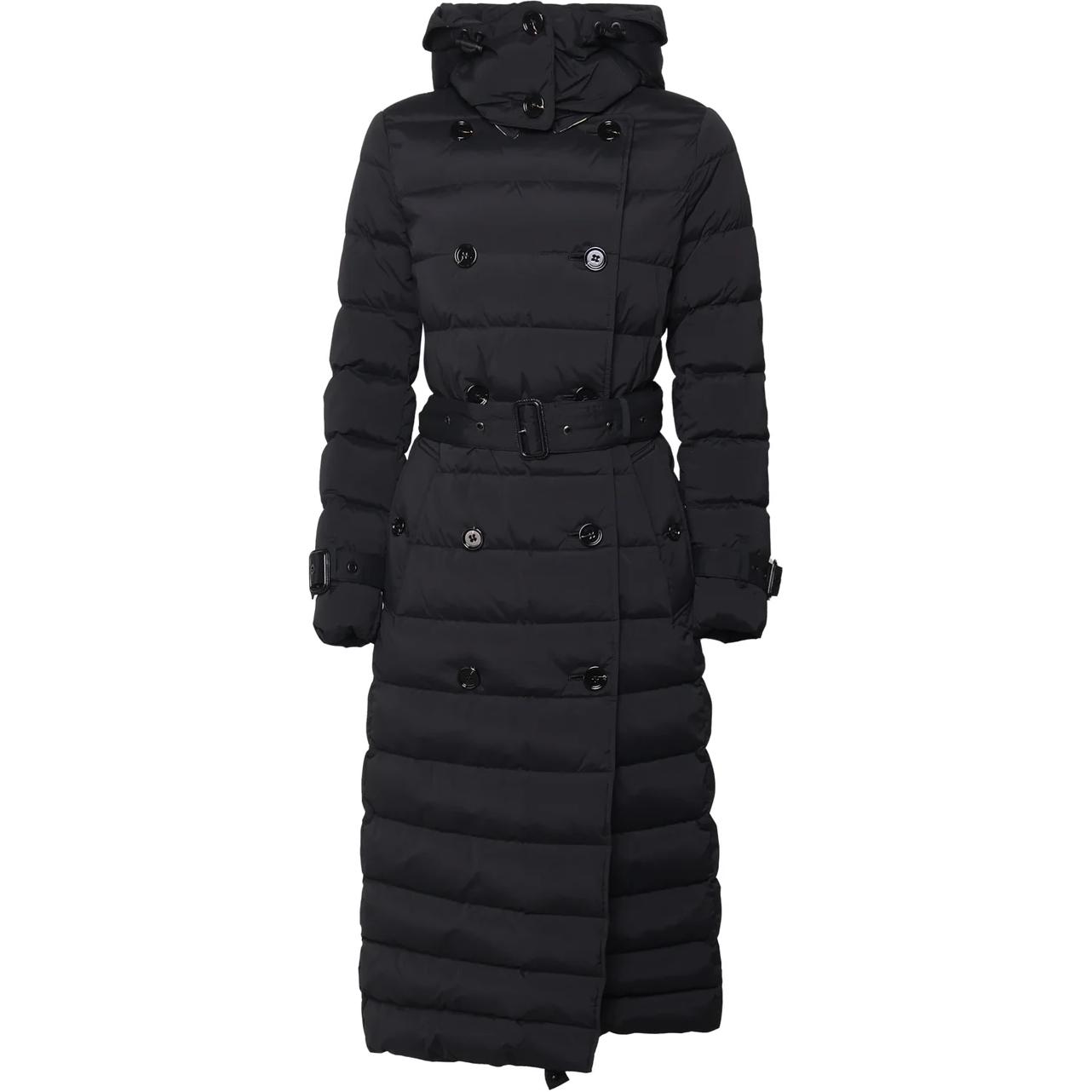 Burberry Double Breasted Hooded Belted Down Coat