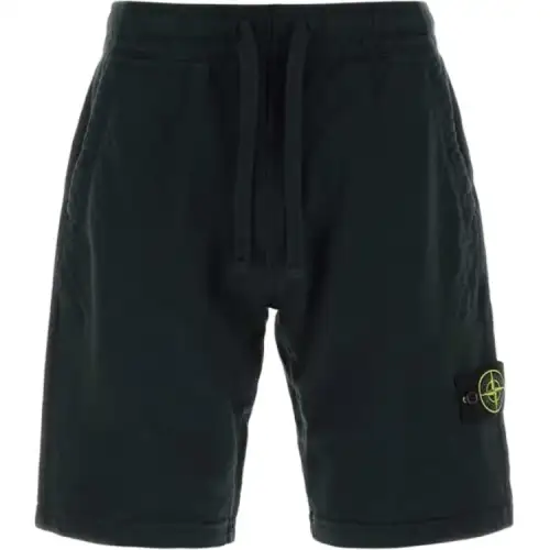 STONE ISLAND Logo Patch Drawstring Shorts