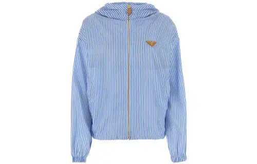 PRADA Jackets Women's Blue Hooded Moderate Other