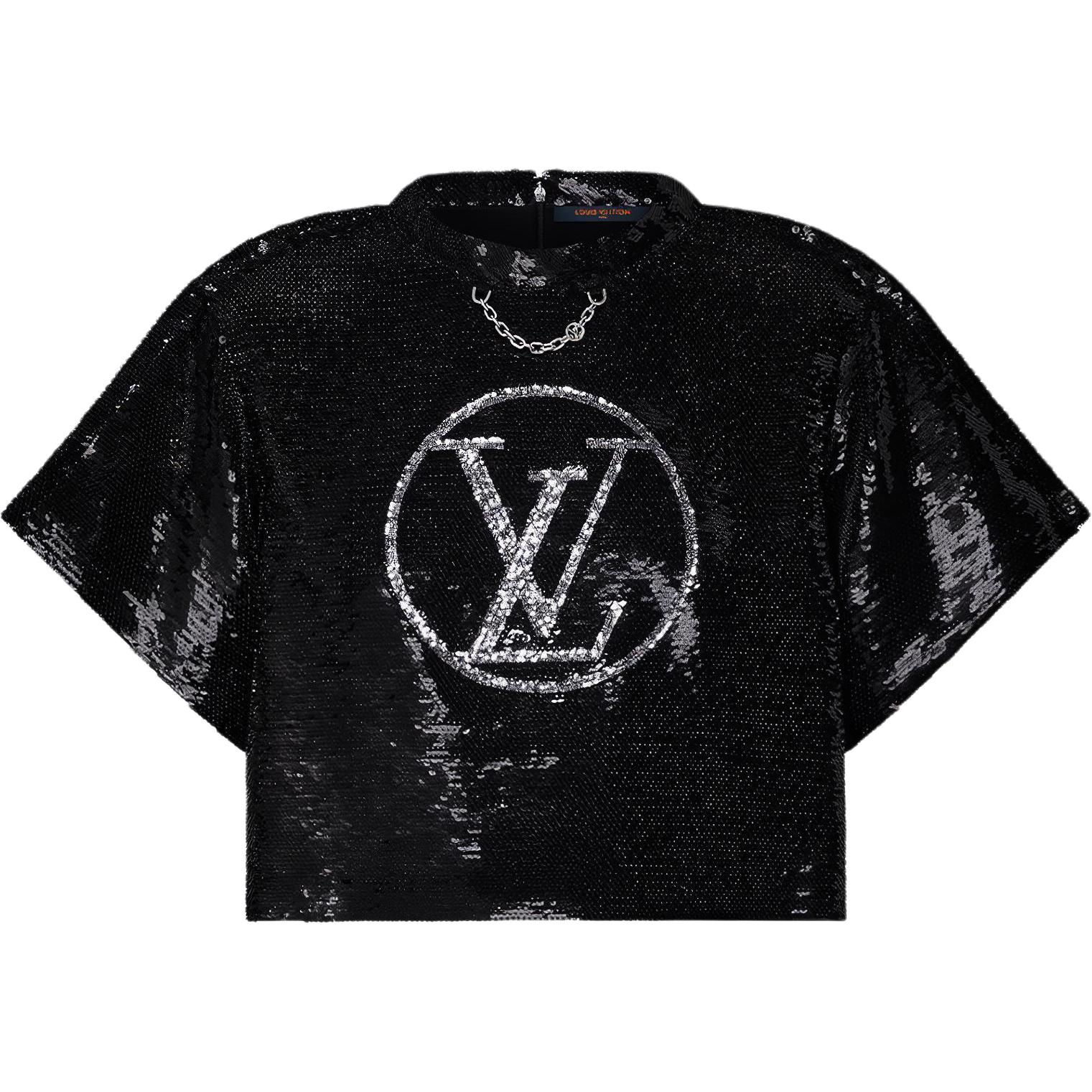 LOUIS VUITTON Lv Circle Sequin Crop Top