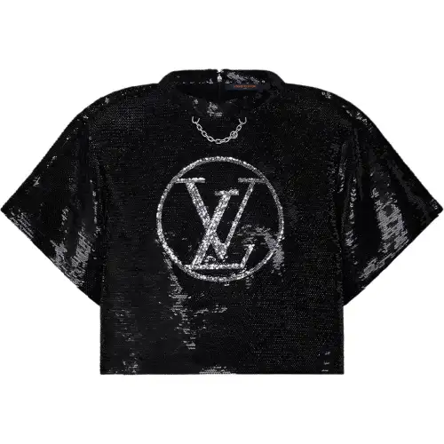 LOUIS VUITTON Lv Circle Sequin Crop Top