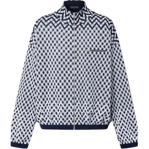 LOUIS VUITTON Graphic Damier Zip-Up Jacket
