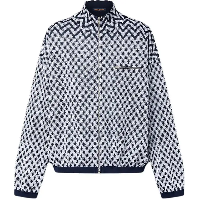 LOUIS VUITTON Graphic Damier Zip-Up Jacket