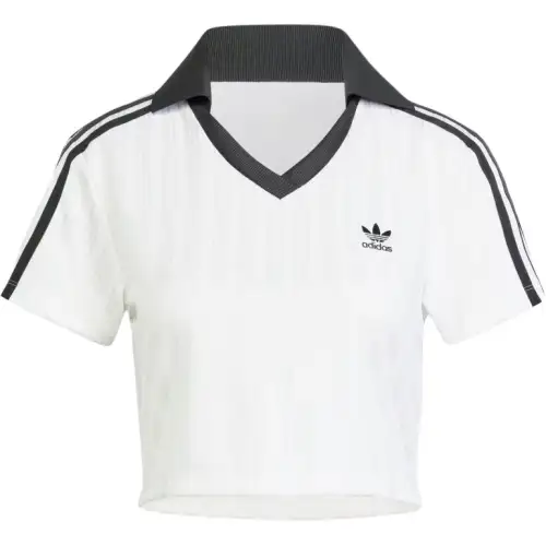Adidas Originals Football cropped polo shirt