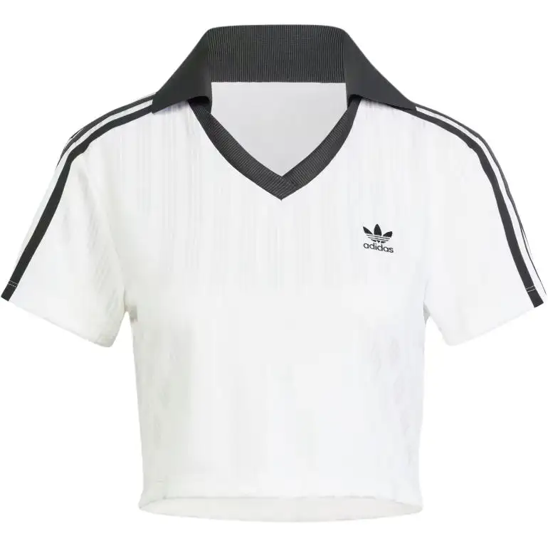 Adidas Originals Football cropped polo shirt