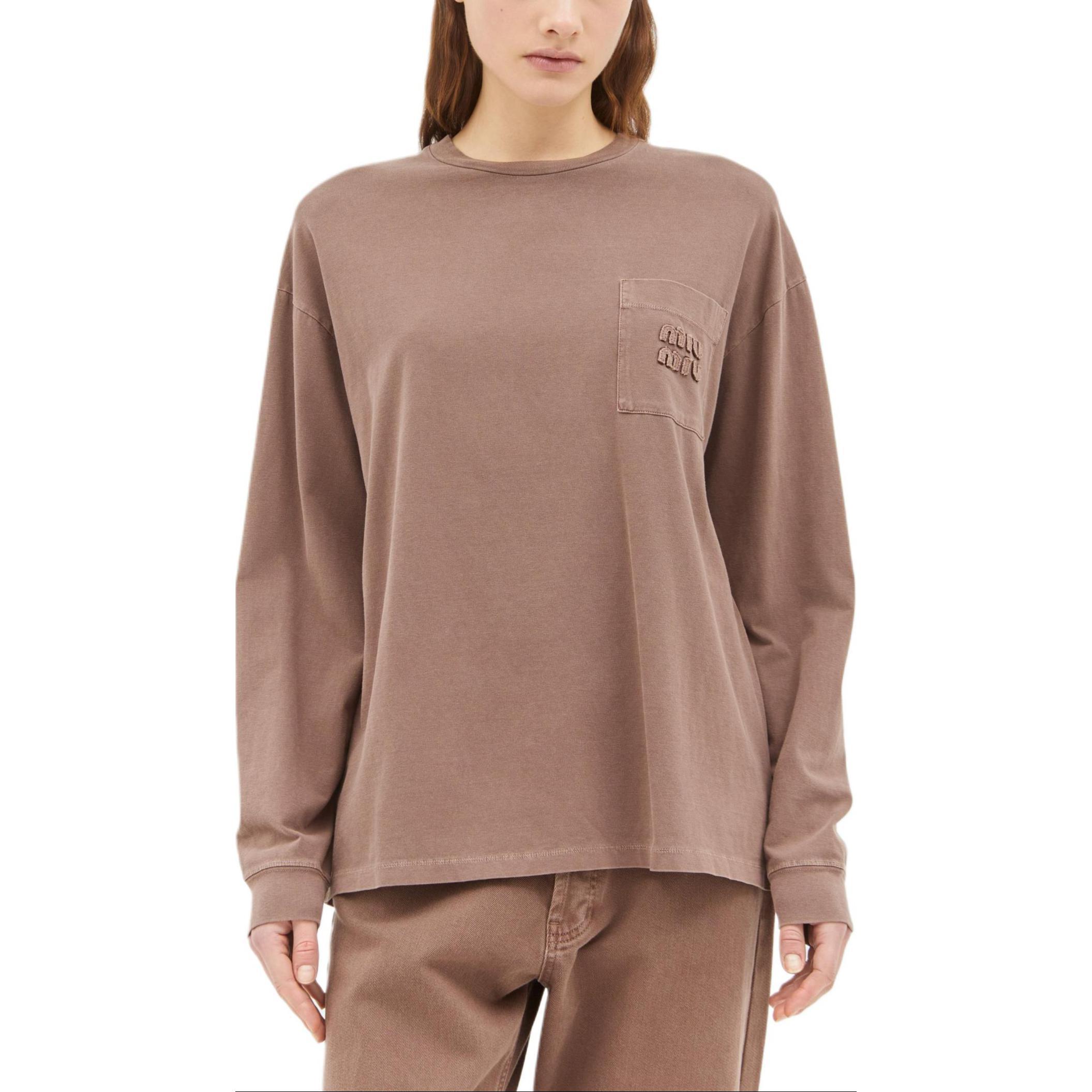 Женская футболка MIU (коричневая)