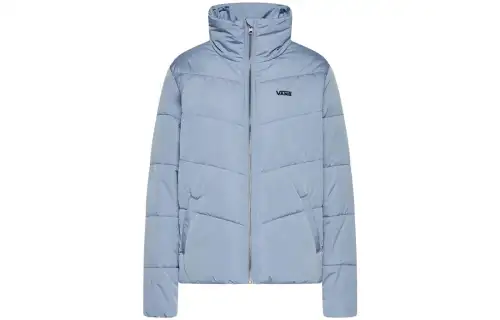 Vans Foundry Down Jackets Women's Sky Blue Stand Collar Moderate Other