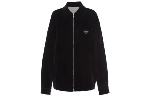PRADA Velvet Denim Blouson Jacket